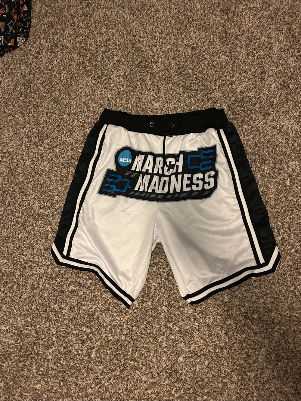Player exclusive NCAA March Madness 2023 Men's White Basketball Shorts
